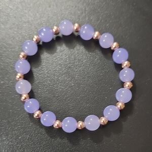 Handmade Purple Quartz Beaded Bracelet